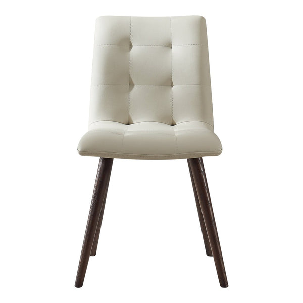 English Elm Dining Chair Set of 2 Mid Century Pu Upholstered Seat with Oak Legs for Any Room W5630P456169