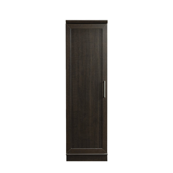 English Elm Corner Storage Cabinet Brown Finish - Tall 71" Corner Organizer with 3 Adjustable Shelves, Multi-Use B356P402605