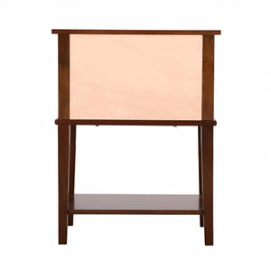 English Elm Newton Cappuccino Nightstand G069-N – Sleek Particleboard Build, Roller Drawer Glides, EZ Assembly, Durable Finish B078112103