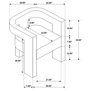 English Elm 1pc Coastal Spindle-Back Accent Chair with Padded Armrests, Linen-Look Upholstery & Welt Trim Black 26.97 L x 25.39 W x 30.71 H B011P308575