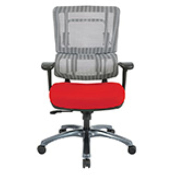 OSP Home Furnishings Vertical Mesh Back Ergonomic Office Chair with Lumbar Support and Titanium Caster Base 99667T-9