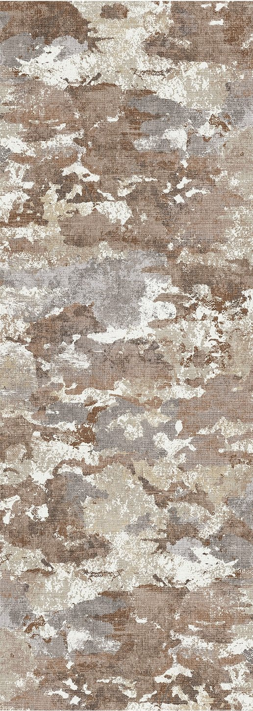 English Elm SPHINX Cream+Brown 24"x66" Washable Non-Slip Runner Rug – Durable Low-Pile Indoor Outdoor Accent, Pet-Friendly B186P261385