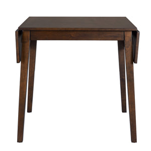 English Elm 3 Piece Kitchen Dining Set with Space-Saving Drop Leaf Table and Upholstered Ergonomic Chairs for Small Spaces Brown N752S000617D