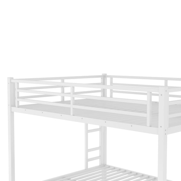 English Elm Metal Queen-Over-Queen Bunk Bed For Teens & Adults | Space-Saving, Durable, Noise-Reducing Design W1580S00122