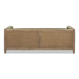 English Elm Georgia 81" Cane Rattan Tuxedo Sofa, Olive Green Performance Velvet