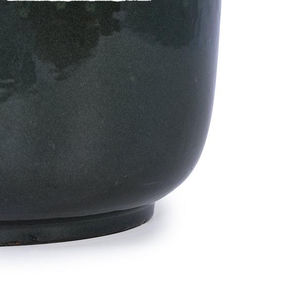 English Elm 3 Pieces Ceramic Flowerpot Set – Handcrafted Antique Black Planters For Indoor & Outdoor Use W3273P321472