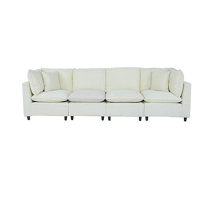 English Elm 2163bg-4p,left,right,middle*2 Modular Corduroy Sectional Sofa with Deep Cushioned Seating W308S00147