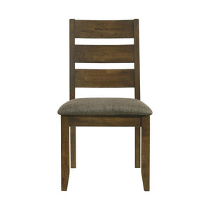 English Elm Set Of 2 Upholstered Seat Dining Chairs In Knotty Nutmeg Finish