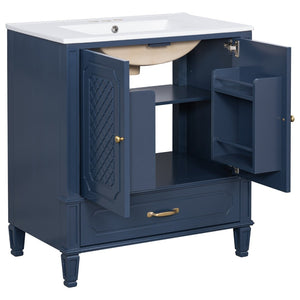 English Elm [video] 60 Inch Dual Sink Bathroom Vanity Set Acacia Wood Vintage Farmhouse Style N759S313313C