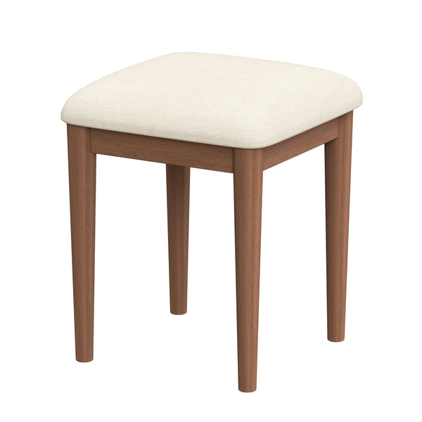 English Elm 39" Retro Bohemian Vanity Desk with Flip-Top Mirror & LED Lights, Rattan Drawers, 3-Drawer Storage, Walnut Finish N733P361800D