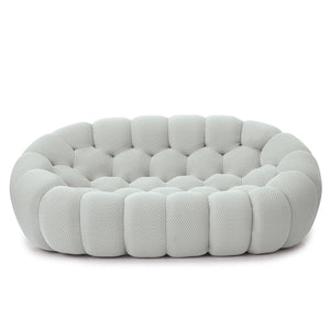 English Elm Bubble Modular Armless Loveseat Sofa - Light Grey, Contemporary Design, Family-Friendly Comfort B341P320933