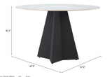 Izar Dining Table White 110356 Zuo Modern