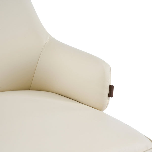 English Elm Indoor Two-tone Fabric Armchair Set Curved Back Ergonomic Dining Accent Seating Beige,Brown N779P370716L