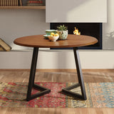 OSP Home Furnishings Metro Dining Table Oak Veneer/Black