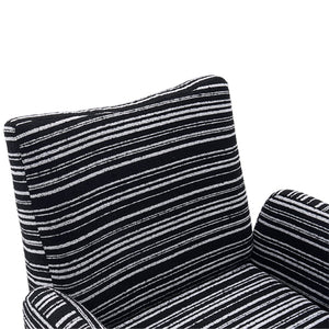 English Elm Modern Boucle 360° Swivel Leisure Chair with High‑Resilience Sponge, Supportive Curve, 550lb Capacity Black W395P355515