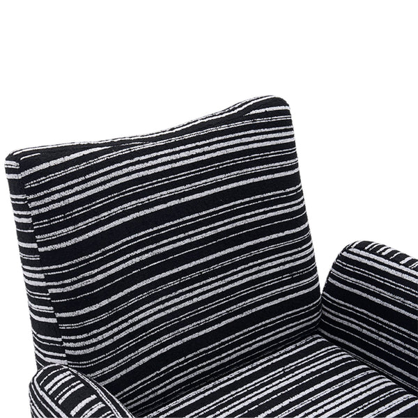 English Elm Modern Boucle 360° Swivel Leisure Chair with High‑Resilience Sponge, Supportive Curve, 550lb Capacity Black W395P355515