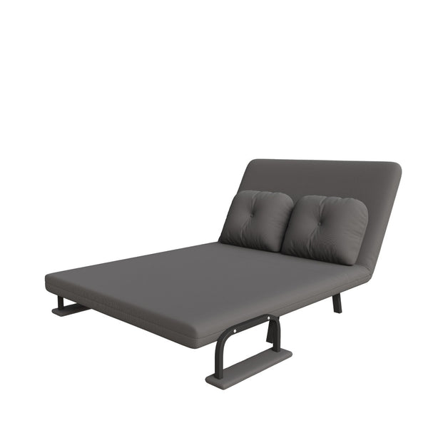 English Elm 46" Wide Corduroy Sleeper Sofa Bed Convertible Folding Chair for Two with Adjustable Backrest Grey W2700P431034