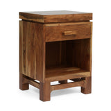 Christopher Knight Home® - Noble House - Wadley Boho Handcrafted Acacia Wood Nightstand