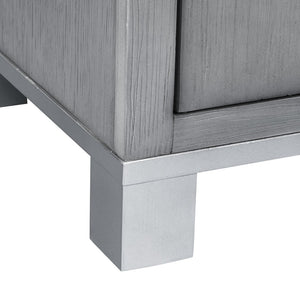 English Elm Pacific Heights Scandinavian Ash Grey Media Console with Open Shelving for Living Rooms B108P481209