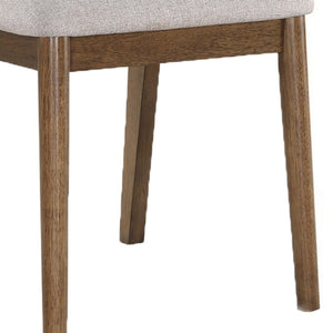 English Elm Summit Mid-century Wood Frame Dining Chair Set of Four with Gray Upholstered Seats B056P412612