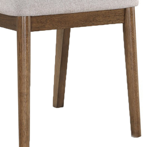 English Elm Summit Mid-century Wood Frame Dining Chair Set of Four with Gray Upholstered Seats B056P412612