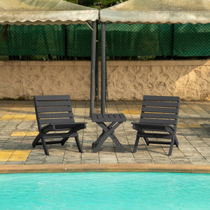 English Elm Seaview Recycled Hdpe Outdoor Folding Side Table Uv Resistant Patio Deck Use Black B2745P409721