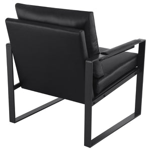 English Elm Goldbriar Vegan Leather Accent Chair with Gunmetal Sled Frame for Modern Interiors B062P451717