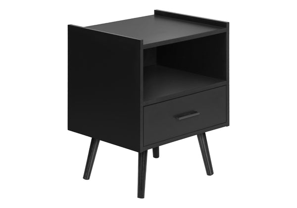 English Elm Accent Side Table Rustic Grey Laminate Compact Storage Cabinet Transitional Bedroom Black B2710P461704