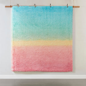 JLA Home Mi Zone - Ombre Rainbow Shaggy Faux Fur Comforter Set — Plush, OEKO‑TEX Certified, Hypoallergenic Warmth 90 L x 86 W x 1H MZ10-0649