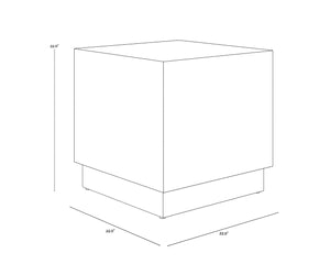 Sunpan Albans Handcrafted Iron Side Table with Burnished Brass Finish and Intricate Etched Design, 22"