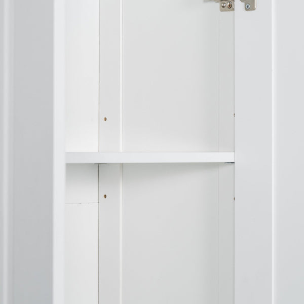 English Elm Storage Compact Two-Door Cabinet with Adjustable Shelf, Anti-Tip Safety, MDF Durability for Home Organizing White WF323346AAK