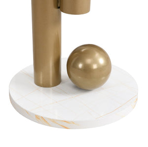 English Elm Modern Nesting Golden Coffee Table Set - Elegant Oval & Round Tables For Living Room Style & Storage W821S00002-GIGA