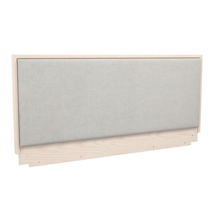 English Elm Upholstered Canvas and Oak Veneer Headboard for Modern Minimalist Bedroom Decor Light Oak B2733P436847