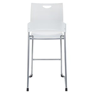 OSP Home Furnishings Tall Stackable Counter Stool with Steel Frame and Contoured Plastic Seat for Breakrooms Withe DC8309C2-11