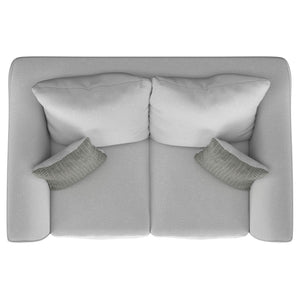 English Elm Alcazar Grey Mist 2-Piece Sofa Set – Stylish Comfort For Modern Living Rooms With Accent Pillows B062S01273