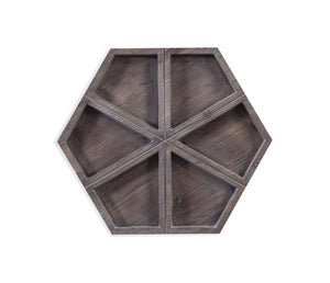 Basset Mirror Robley Dimensional Geometric Wood Wall Panel - Rustic Elegance For Charming Home Decor Style Gray Wood 7500-686