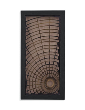 Basset Mirror Charlotte's Web Wall Art - Unique Iron Bronze Spiderweb Shadow Box Framed Art For Home Decor  Canvas,Pine Wood 7500-713