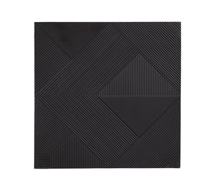 Basset Mirror Board Game Wall Art - Hand-carved Wooden Masterpiece With Black Matte Finish, Unique Texture & Style Black Wood 7500-764