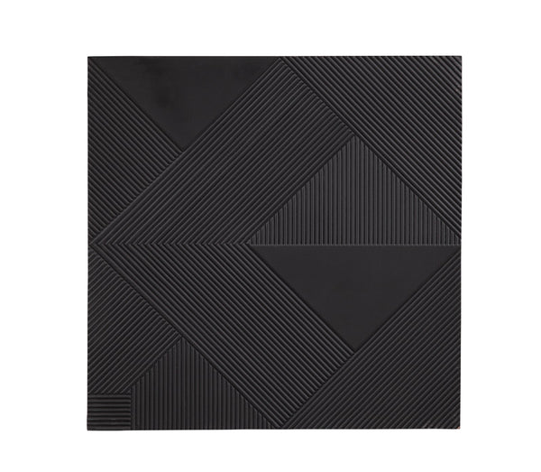 Basset Mirror Board Game Wall Art - Hand-carved Wooden Masterpiece With Black Matte Finish, Unique Texture & Style Black Wood 7500-764