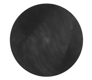 Basset Mirror Sundra Wooden Round Wall Art Decor - Elegant Black Design For Modern Home Aesthetics And Style Black Mdf 7500-778