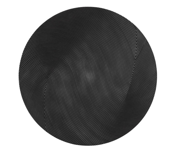 Basset Mirror Sundra Wooden Round Wall Art Decor - Elegant Black Design For Modern Home Aesthetics And Style Black Mdf 7500-778