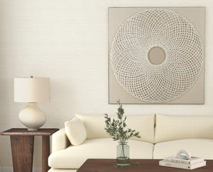 Basset Mirror Fleetwood Wall Art - Stunning Woven Natural Materials In Acrylic Shadow Box For Elegant Decor White Fiber,Wood,Acrylic 7500-786