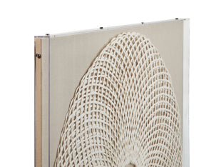 Basset Mirror Fleetwood Wall Art - Stunning Woven Natural Materials In Acrylic Shadow Box For Elegant Decor White Fiber,Wood,Acrylic 7500-786