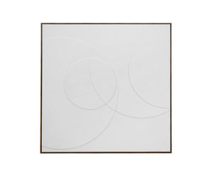 Basset Mirror Verdi Wall Art - Elegant Circular Relief Design With Luxurious Gold Molding For Stunning Decor White Wood,Canvas,Eva 7500-797
