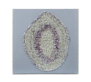 Basset Mirror Stone Art Wall Hanging - Elegant Amethyst-inspired Design In Clear Acrylic Frame For Any Decor Bronze Crystal,Mdf,Resin Frame 7500-803