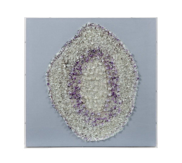 Basset Mirror Stone Art Wall Hanging - Elegant Amethyst-inspired Design In Clear Acrylic Frame For Any Decor Bronze Crystal,Mdf,Resin Frame 7500-803