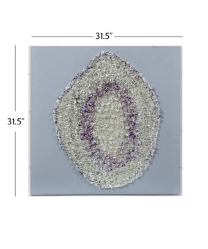 Basset Mirror Stone Art Wall Hanging - Elegant Amethyst-inspired Design In Clear Acrylic Frame For Any Decor Bronze Crystal,Mdf,Resin Frame 7500-803