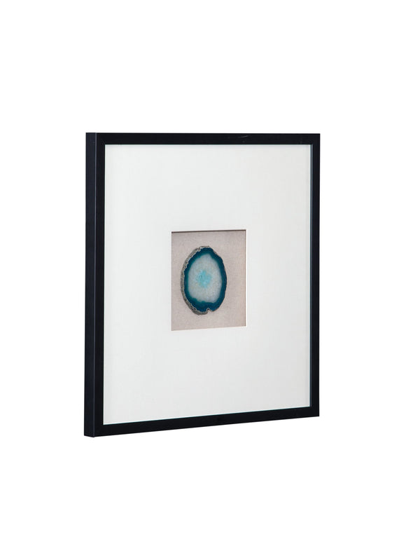 Basset Mirror Crystal Shadowbox Geode Art Piece - Elegant Purple Toned Design In Rich Black Frame For Luxury Decor Black Resin 7500-811