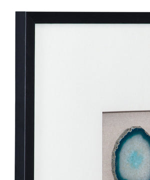 Basset Mirror Crystal Shadowbox Geode Art Piece - Elegant Purple Toned Design In Rich Black Frame For Luxury Decor Black Resin 7500-811