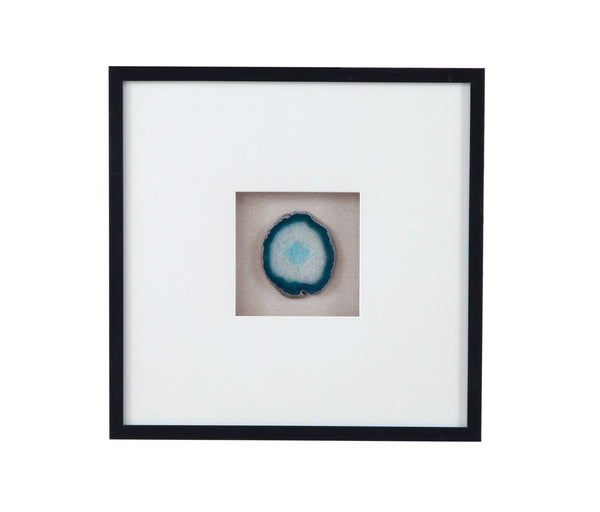 Basset Mirror Crystal Shadowbox Geode Art Piece - Elegant Purple Toned Design In Rich Black Frame For Luxury Decor Black Resin 7500-811